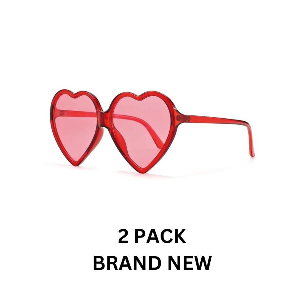 (2) PACK HEART SHAPED SUNGLASSES